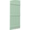 Ekena Millwork Americraft 6-Board (3 Batten) Wood Joined Board-n-Batten Shutters w/Ellipt Top, ARW401BE621X77SGH, PR ARW401BE621X77SGH - alternate 3
